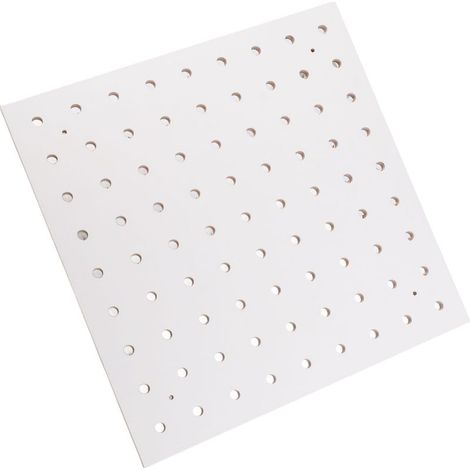 Porte-bobines mural pour 100 bobines de fil à coudre, avec 25 bâtonnets en bois, blanc, 300 x 300 mm, 1 couche