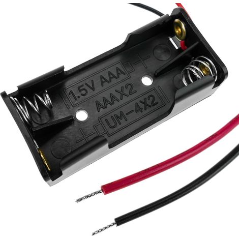 BeMatik - Battery compartment. Porte-pile plat pour 2 piles AAA LR03 1.5V (1/5)