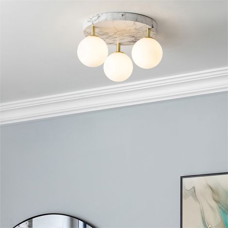 Forum Spa Toronto Marble Effect 3 Light Bathroom Ceiling Light - SPA-41029-MAR (1/2)