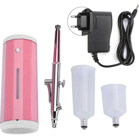 Kit de maquillage à airbrush rechargeable HY-1903, pistolet aérographe portable pour maquillage professionnel, prise EU 110-240V (1/5)