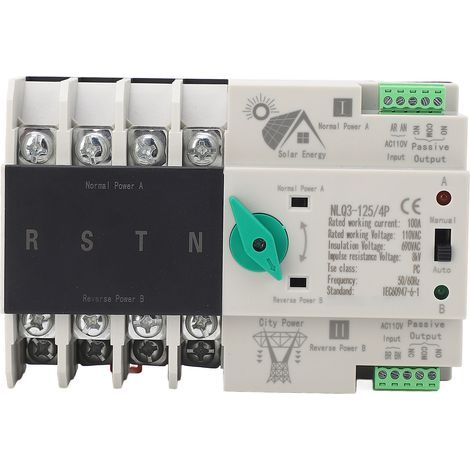 Changement de réponse rapide du commutateur de transfert automatique à double puissance 110VAC 63A 4P (1/5)