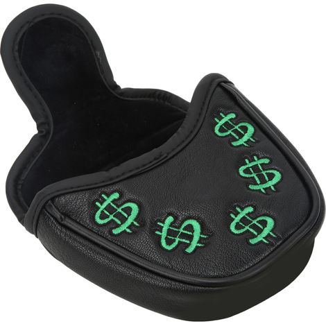 Protège-tête de putter de golf en cuir PU imperméable et résistant au soleil, avec fermeture magnétique, noir (1/5)