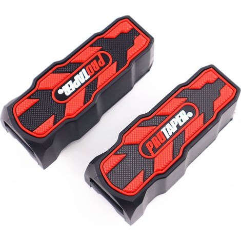 Suitable for BAJAJ motorcycle modification parts, non-slip pedal leather, WY widened front footrest rubber, rubber footrest accessories (black and red). (1/5)