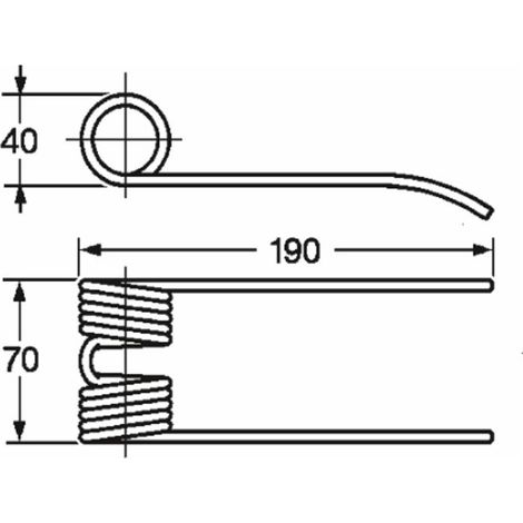 Dente pick-up adattabile new Holland 131673 filo 4,8