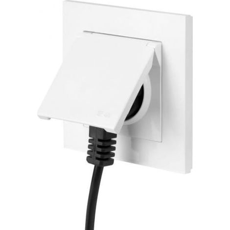 Santra 2P+Z-Steckdose ohne Rahmen, Unterputzmontage, hermetisch IP44, weiß 4168-10