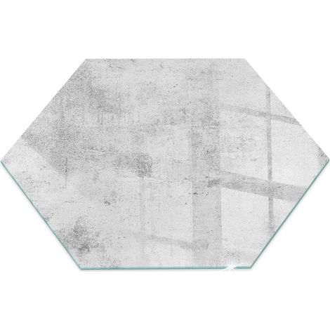 Piastra Per Camino Protezione In Vetro Temperato Per Camino A Legna Resistente Al Calore Texture in cemento grezzo h40 cm (1/5)