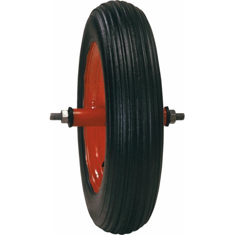 Lem Select – Roue de brouette gonflable 370mm – Jante métal rouge – Pneumatique 3/8" pour terrains accidentés – Compatible chariot de jardin (1/3)
