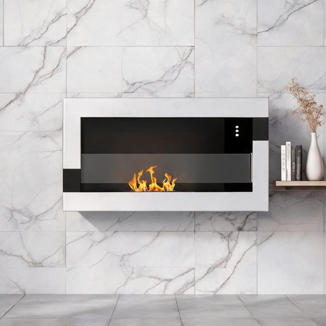 Cheminée électrique argento en inox 90 x 16 x 40 cm (1/5)
