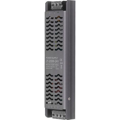 LED-Treiber 200W AC 175‐260V auf 24V DC Niederspannungsausgang LED-Treiber-Netzteil mit Kühlöffnung LED-Transformator (1/5)