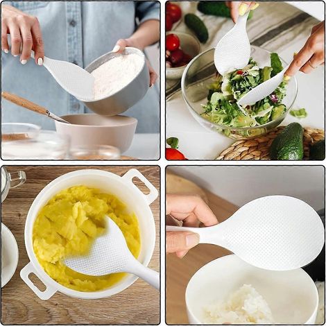 Cuillère à riz antiadhésive, cuillère pour cuiseur à riz résistante à la chaleur --- (1/5)