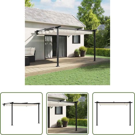 vidaXL Jardin - Pavillon Crème 300 x 300 x 200 cm Polyester (1/5)