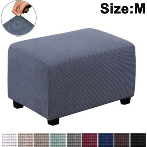 Housse de repose-pieds élastique imperméable taille L - Gris foncé (1/5)