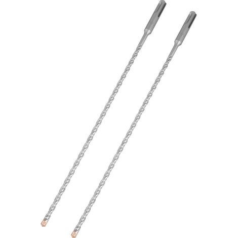 SDS Plus Drill Bit 6 x 350 mm x 2 Concrete Drill Bits with 4 Carbide Edges and Double Helix – Ideal for Drilling in Concrete, Brick, Stone, Masonry (1/5)