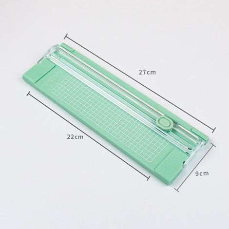 1 Coupe-papier format A4, tailleuse en plastique portable - Lame de découpe manuelle sur bureau pour photos et bricolage (1/3)