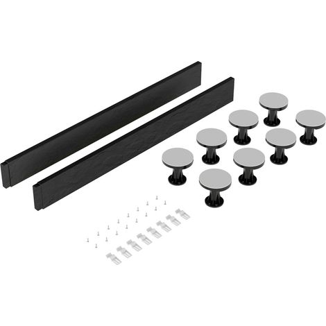 Hudson Reed Shower Tray Leg Set - Square and Rectangular Trays up to 1000mm - Slate Grey