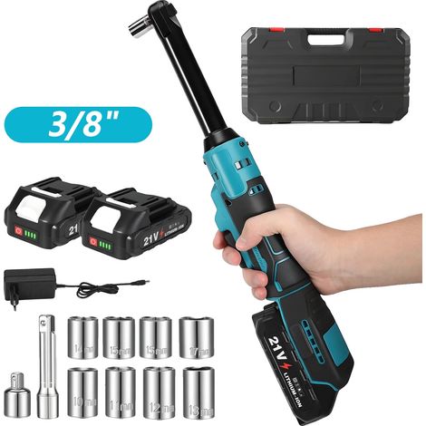 Clé à cliquet électrique, design compact, performance puissante, 2 Batterie 1 Prise (1/2)