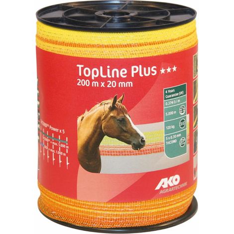 Banda recinto elettrico arancio-giallo lunghezza 200m larghezza 20mm