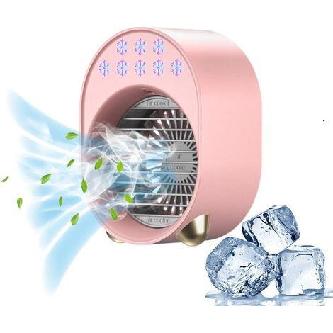 Climatiseur Evaporatif - Portable Rechargeable USB - 500 Ml - 3 Vitesses - 20 Db - Pour Bureau Maison Voiture - 1 Unite (1/5)