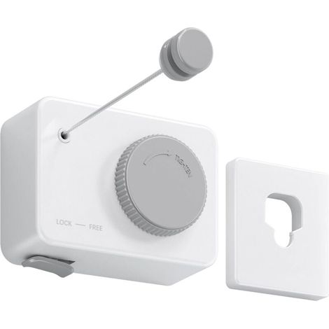 Corde à Linge Rétractable - Fixation Murale avec Réglage de Longueur (4,2m) et Anti-Affaissement, Résistante au Vent/Pluie pour Intérieur & Extérieur, Blanc (1/4)