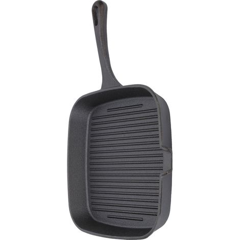 Antihaftbeschichtete Grillpfanne mit hitzebeständigem Griff und schneller Wärmeleitung, 22 cm, ideal zum Kochen. (1/5)