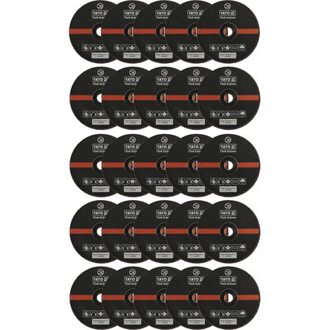 Lot 25 disques 75 x 2 x 10 mm a tronconner pour meuleuses pneumatiques