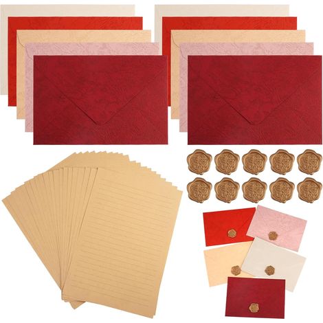 20 Feuilles Papier à Lettre avec 10 Enveloppe élégantes et Autocollantes (1/5)