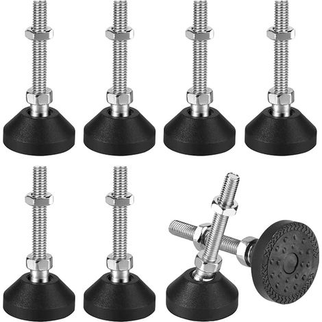 Piedini regolabili YiliYa, 8 pezzi, piedini regolabili m8 x 50mm Ø40mm, piedini regolabili per mobili, piedini in metallo per mobili, piedini regolabili in altezza, viti di regolazione per piedini per (1/5)