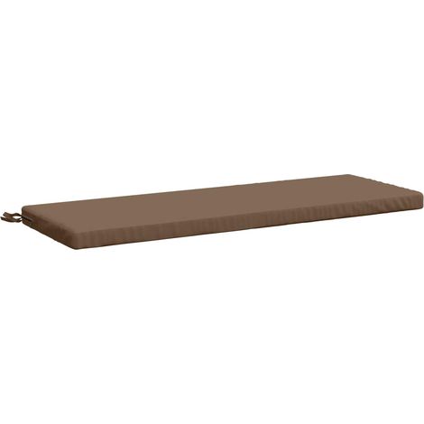 Cojín de banco SOEST 100% Poliéster Topo 110 x 40 x 5 cm vidaXL