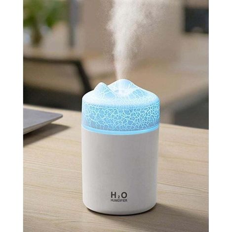 Mini umidificatore portatile, texture vulcanica colorata, umidificatore a nebbia fredda da 300 ml, alimentazione USB, spegnimento automatico. Ideale per camera da letto, ufficio e auto. (1/4)