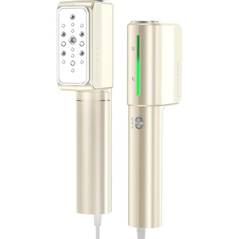 Defroisseur de voyage, Fer à repasser ultra-léger et portable, 110-240V double tension, 2-en-1 Steamer pour voyage, 15s chauffage rapide, 1000W repasseur vapeur pour vêtements et rideaux (1/5)