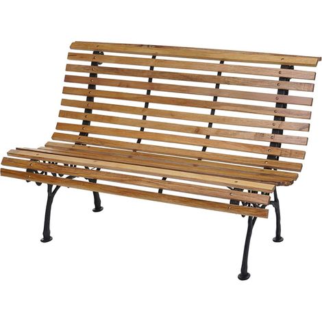 Banc de jardin en fonte et bois sapin 150x70x81 cm – Capacité 240 kg – Construction robuste et stable – Facilité d'entretien – Der Holzwurm