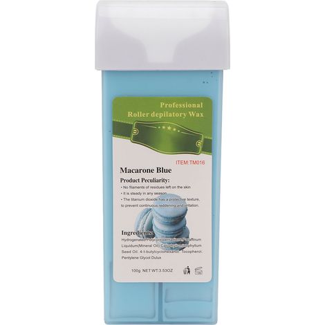 Recharge de Cire Épilatoire en Rouleau 3.5oz pour Jambes et Aisselles - Cartouche Bleu Macaron pour Épilateur à Cire (1/5)