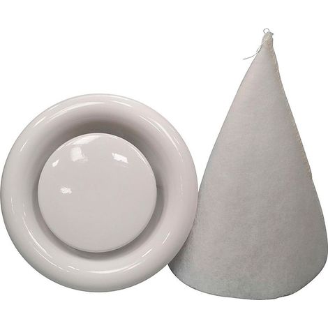 BOSCH Zubehör Wohnungslüftung ABV125, Abluft-Tellerventil DN 125, Metall, weiß, 7738113956