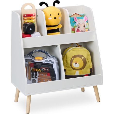 Libreria per bambini 5 ripiani contenitore per giocattoli