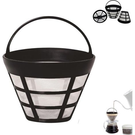 filtre permanent - Filtre à café réutilisable en plastique - Filtre à café - Filtre anti-goutte en forme d'entonnoir - Convient pour les cuisines domestiques, les cafés, les lieux de travail, les voya (1/5)