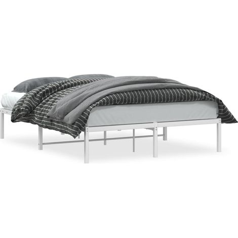 Maison Exclusive - Bettgestell Metall Weiß 140x200 cm