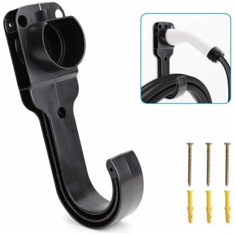 EV Support Mural de Type 2 pour Câble,Support de Câble Chargeur,Universel Support Chargeur Mural 2 in 1 EU Borne de Recharge Vehicule Electrique avec Pièces Robustes Intérieur/Extérieur (1/4)