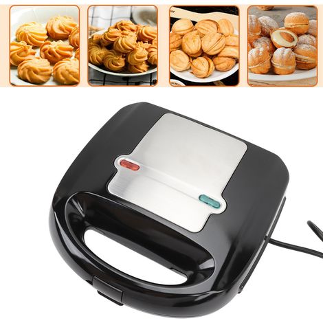 Sandwichera multifuncional [8 en 1] con 14 placas extraíbles para sándwiches, donuts, gofres, filetes y perritos calientes – Electrodoméstico antiadherente para el desayuno – 110 V (enchufe estadounid (1/4)