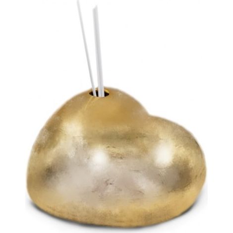 Profumatore Decorativo Casa Forma Cuore Grande Oro 18 cm (1/2)