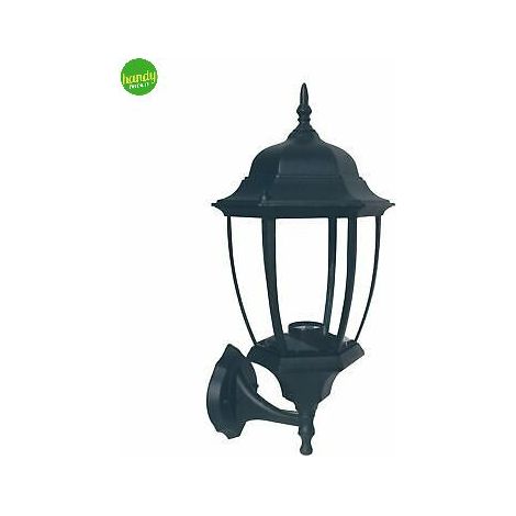 DEMETRA APPLIQUE DA ESTERNO VERSO L'ALTOGREENLIGHT IP44 E27 60W NERA