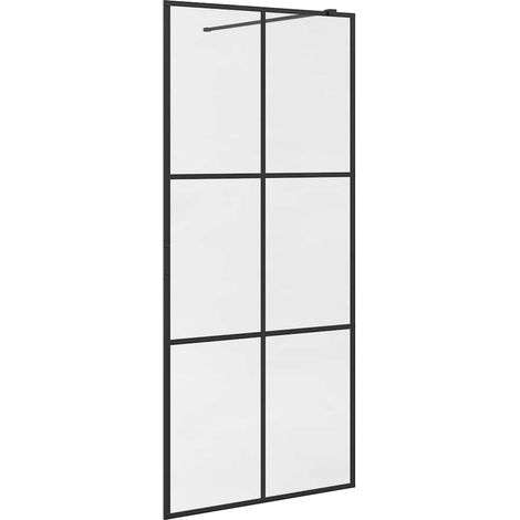 Maison Exclusive - Paroi de douche avec verre ESG transparent 90x195 cm Noir (1/5)