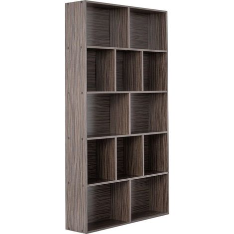 Mobile Libreria moderno 180x100x25 in legno Rovere scuro (1/5)