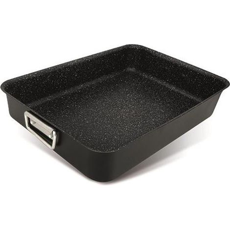 Backblech MagicHome Marble Line, 40x28x6,5 cm, zum Backen, mit Griffen