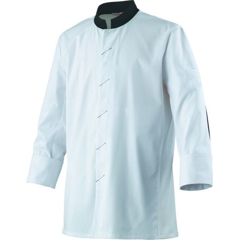 Giacca da cuoco unisex a maniche lunghe Robur Adagio ad asciugatura rapida Bianco S