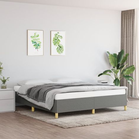 Boxspringbettgestell Dunkelgrau 160x200 cm Stoff