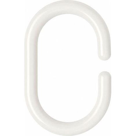 Anillas para cortinas de ducha ovaladas 18 mm blanco bolsa 100 unidades (1/5)