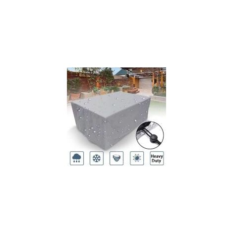 Telo protettivo rettangolare per mobili da giardino, in poliestere, impermeabile, antipolvere, resistente ai raggi UV, per sedie o tavoli da giardino (dimensioni: 152x104x71cm) - Crezuo