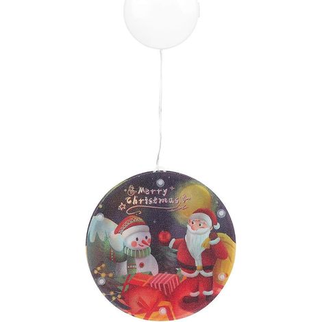 guirlande lumineuse LED ronde à suspendre à une fenêtre pour Noël-34x14cm-Red (1/3)