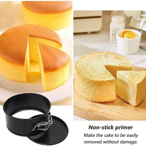 2 Pièces Mini Mouse a Charniere 11cm Moule Gateau Round avec Found Amovible et Revêtement Antiadhésif Moule a Manqué pour DECOUPOIR (1/5)