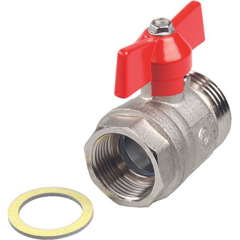 TECE TECEfloor Rubinetto a sfera 3/4 Rp 3/4" x AG 1", incl. guarnizione piatta, 77381001